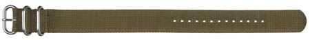 22mm Textile Strap - Olive Green